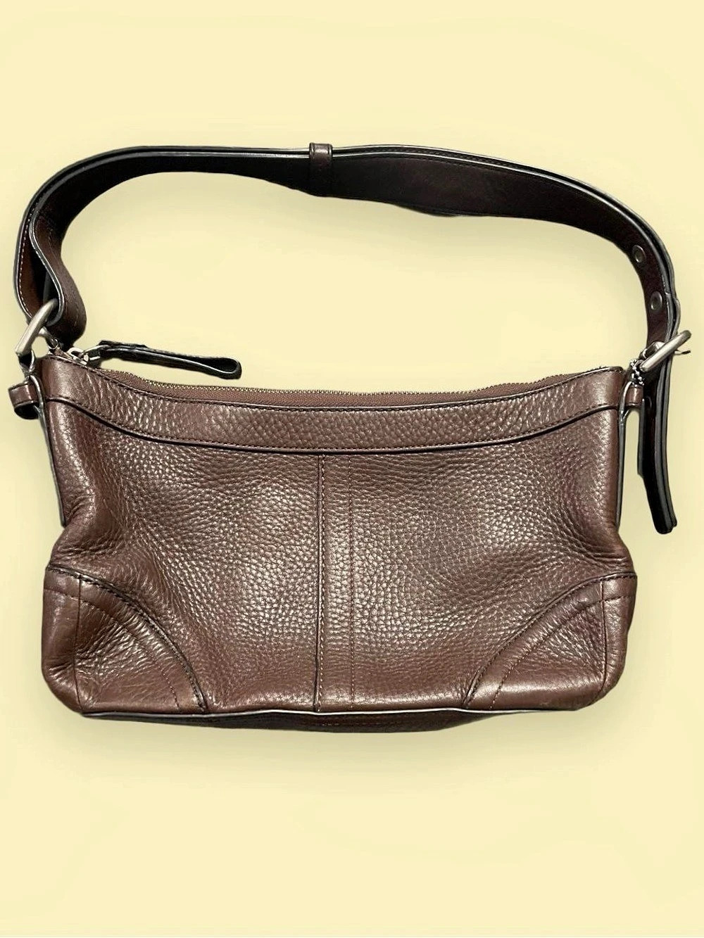 Vintage Coach Hobo Leather Shoulder Bag in Brown